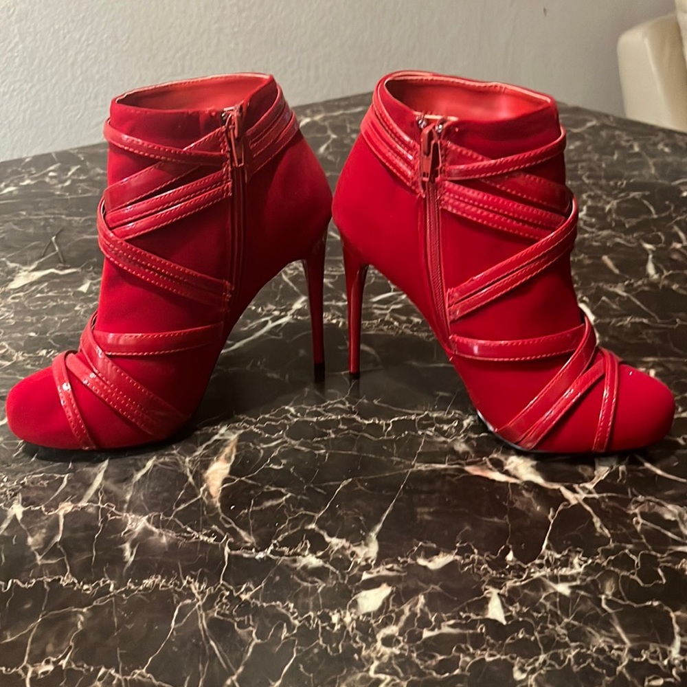 Sexy red women booties